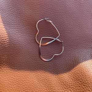 Gold Vermeil Heart Hoops